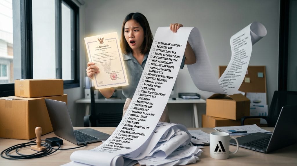 Checklist มือใหม่! จดทะเบียนบริษัทเสร็จแล้ว ต้องทำอะไรต่อ? (อัปเดต 2026)